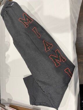 Champion Dark Gray Joggers with Red 'MIAMI' Lettering